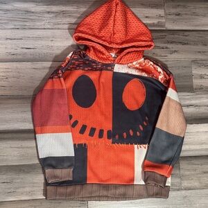 NWOT Men Orange Graphic Hoodie Sweatshirt